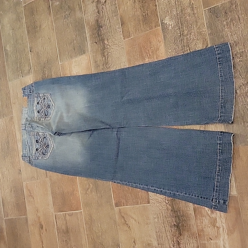 Womens Hydraulic Stretch Wide Leg Jeans Size 5/6 EUC - Picture 3 of 10